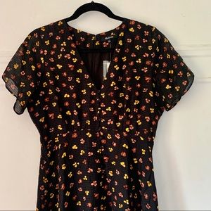 Madewell Feline Floral Print Dress